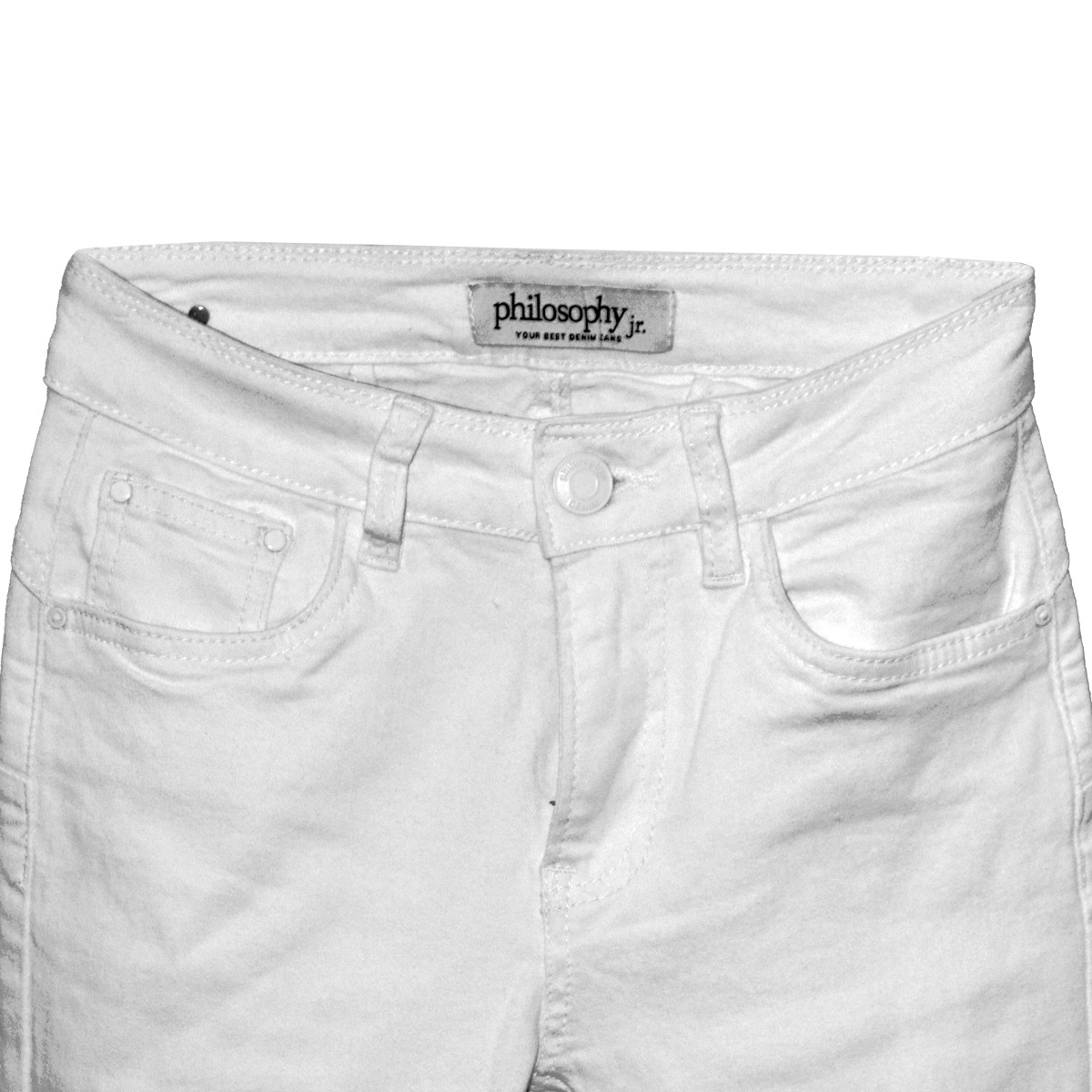 Jeans Skinny con Bolsillos Philosophy Color Blanco Talla 5 para Mujer image number null