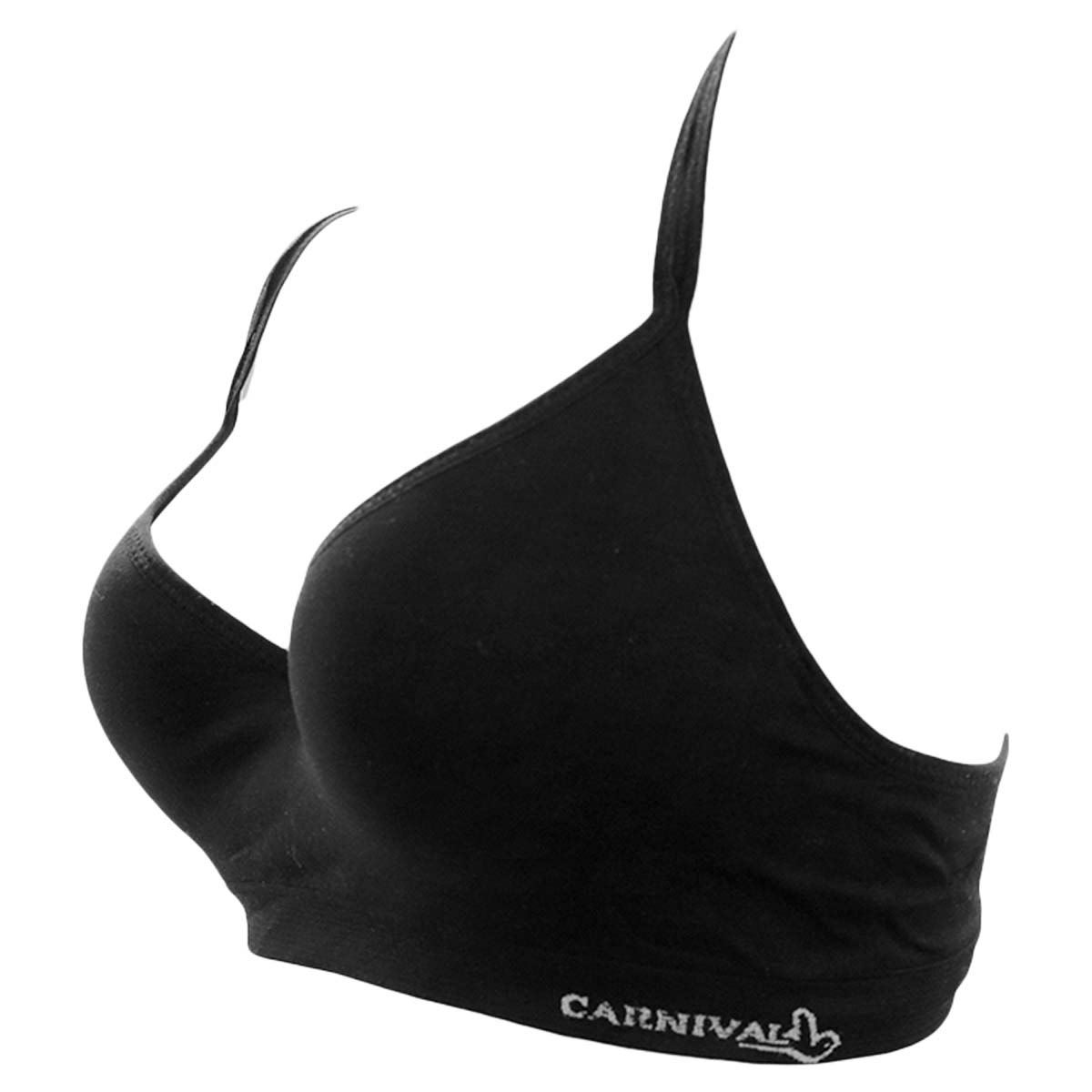Brassiere Carnival Deportivo con varilla modelo 23780 talla 36B color negro dama image number null