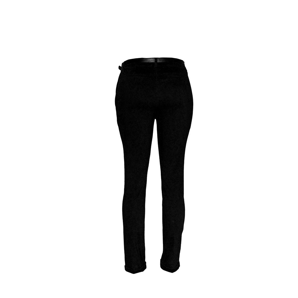 Pantalón liso, recto con cinturón a tono Philosophy talla chica color negro modelo P2287N.. image number null