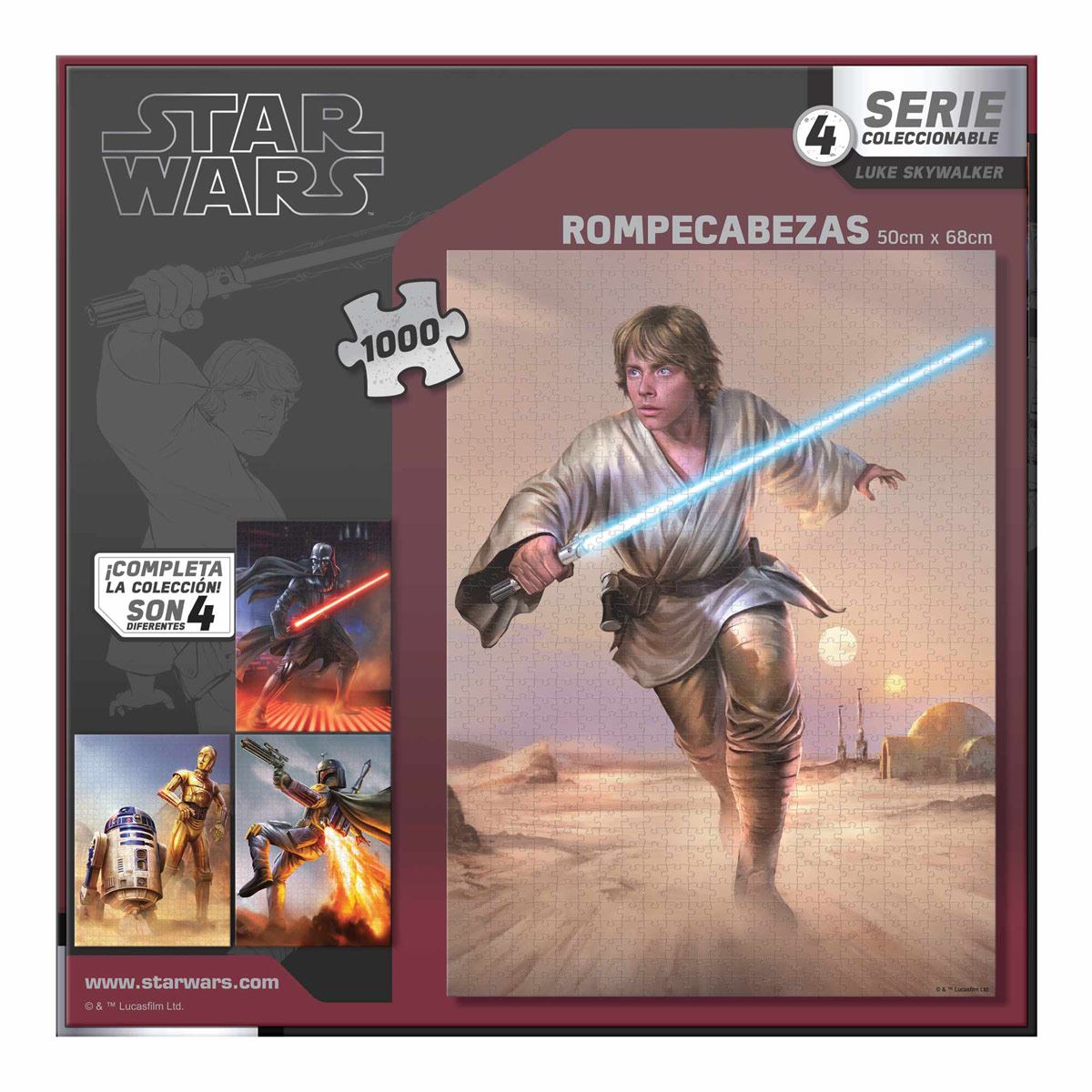 Rompecabezas de 1000 piezas Personajes Star Wars - Luke Skywalker image number null