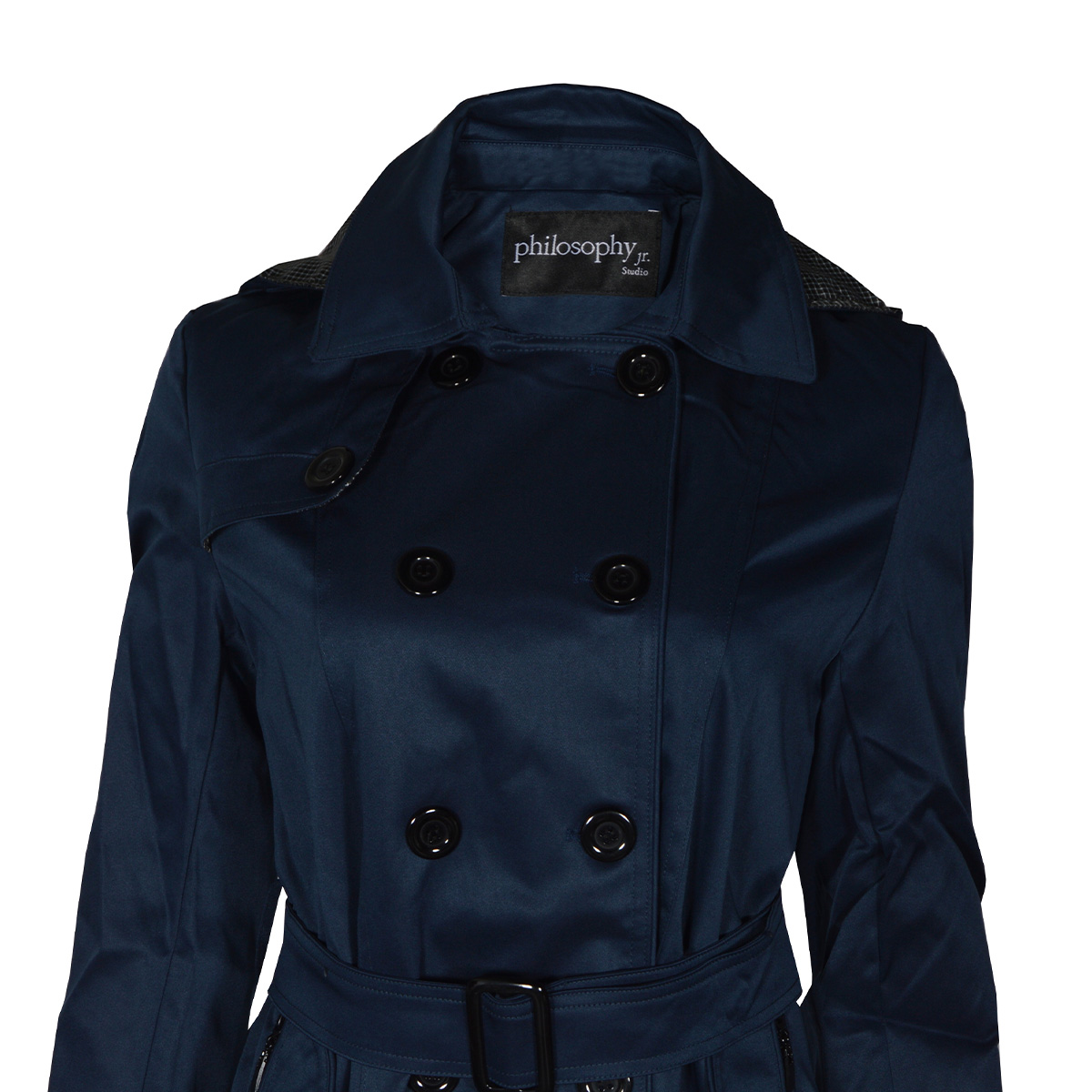 Gabardina con Solapa y Capucha Philosophy Talla Grande para Mujer image number null