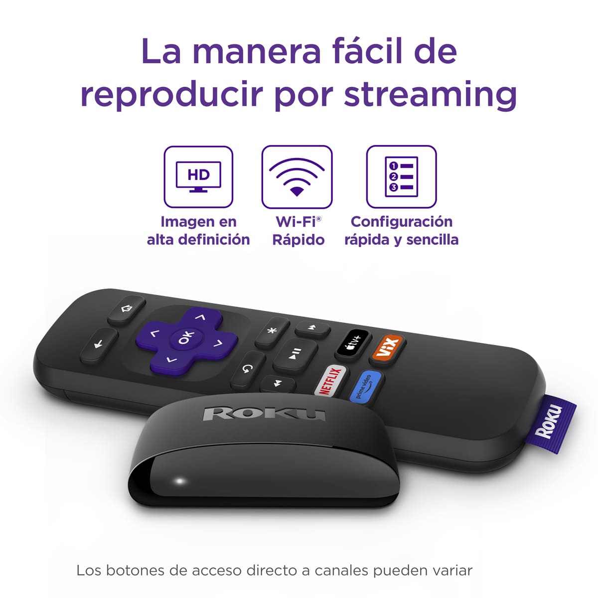 Roku Express HD | Dispositivo de streaming con control remoto sencillo image number null