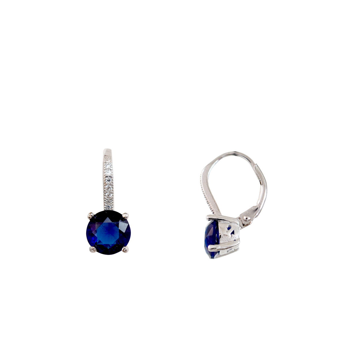 Aretes Plata .925 Cristal Azul Acabado Rodio Artré .925 image number null