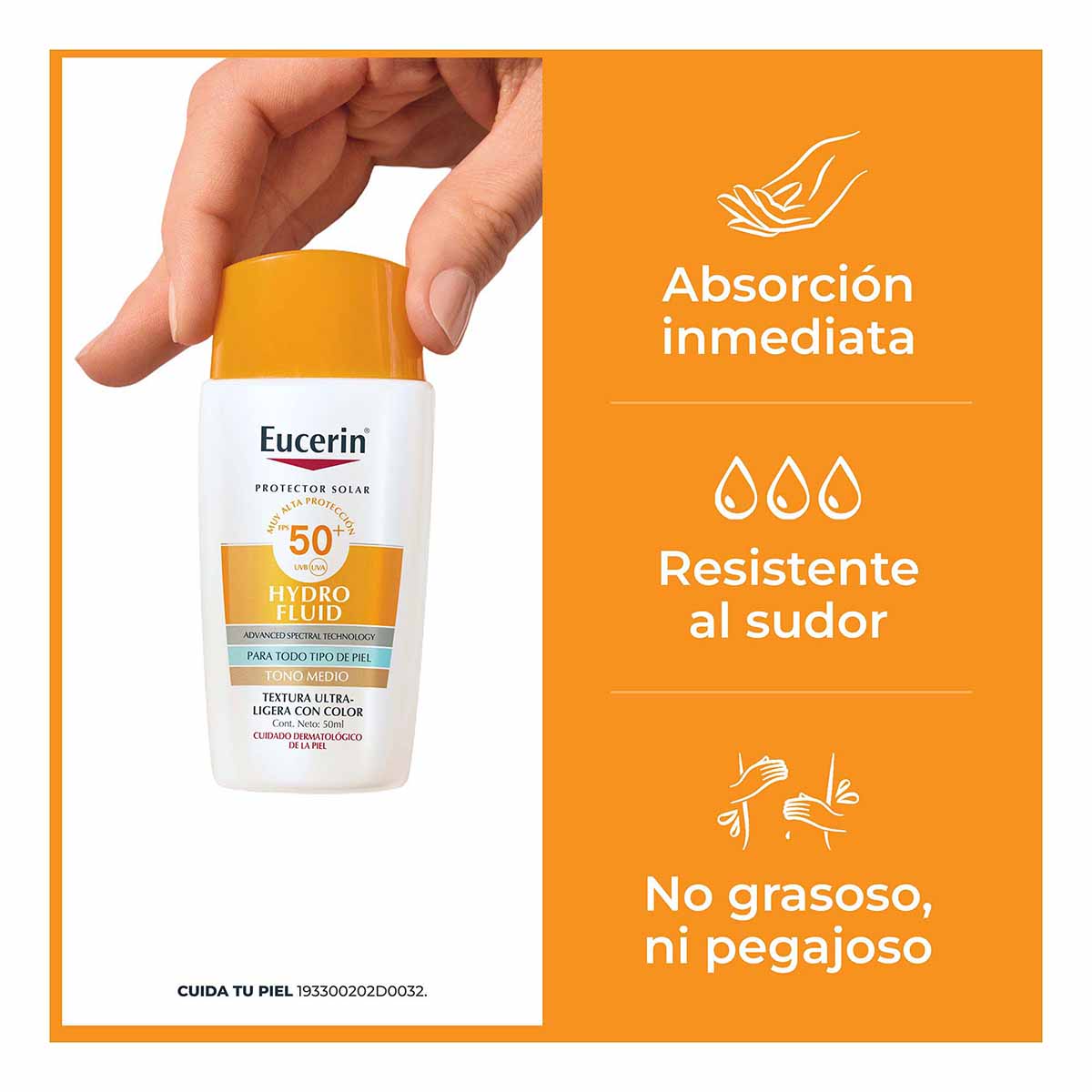 Eucerin Sun Hydrofluid Protector Solar Tono Medio Fps50+ image number null