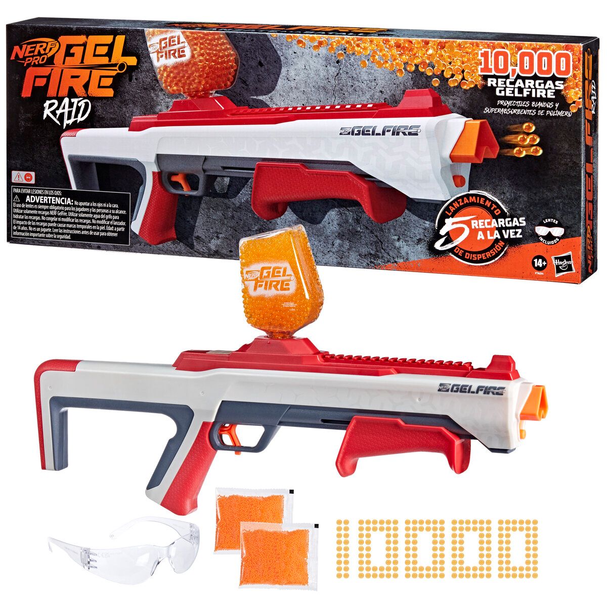 Lanzador Nerf Pro Gelfire Raid image number null