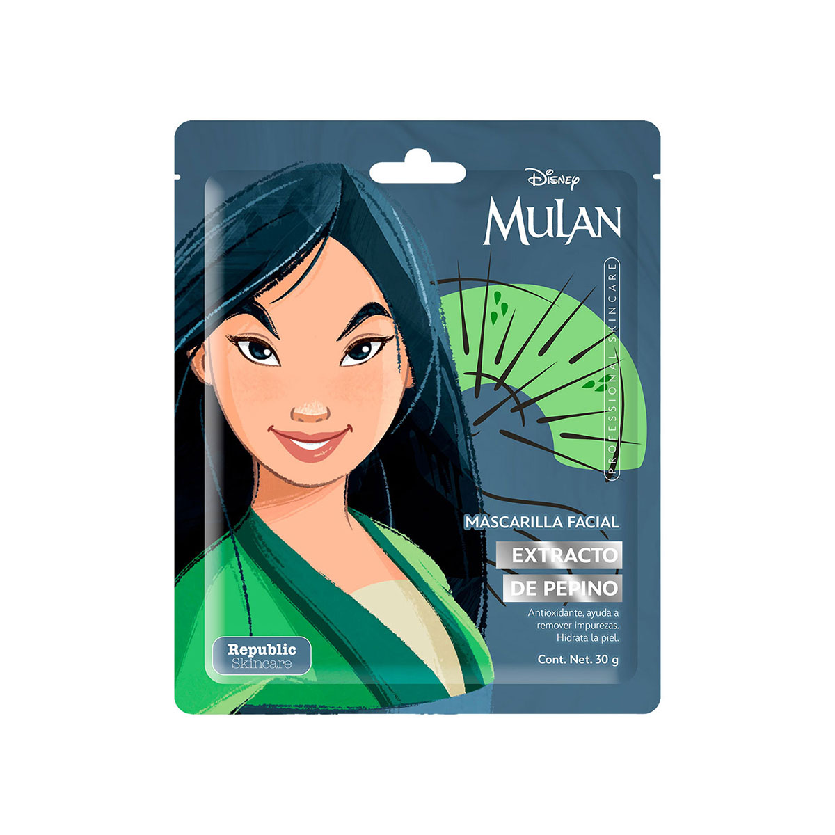 Disney Mascarilla Individual Mulan Pepino image number null
