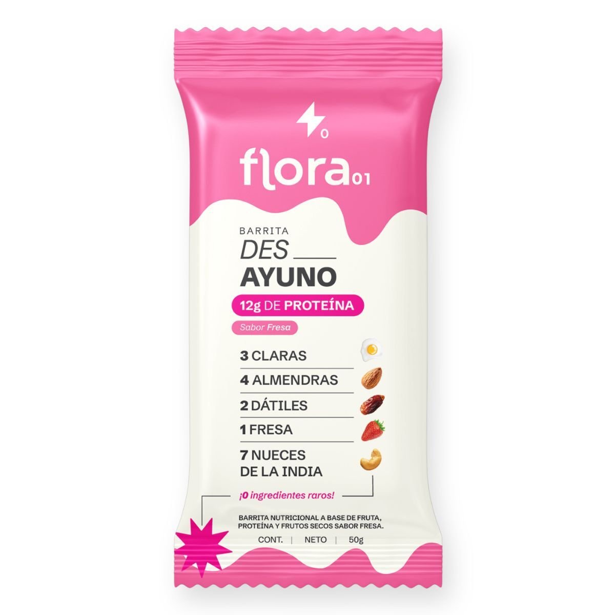 Barrita Des Ayuno Fresa Flora 01 50g image number null