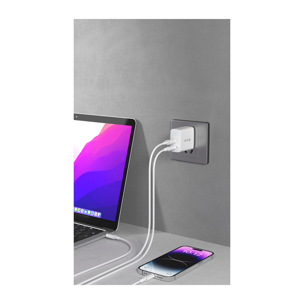 Cargador de Pared 45w Pd 2 Puertos C image number null