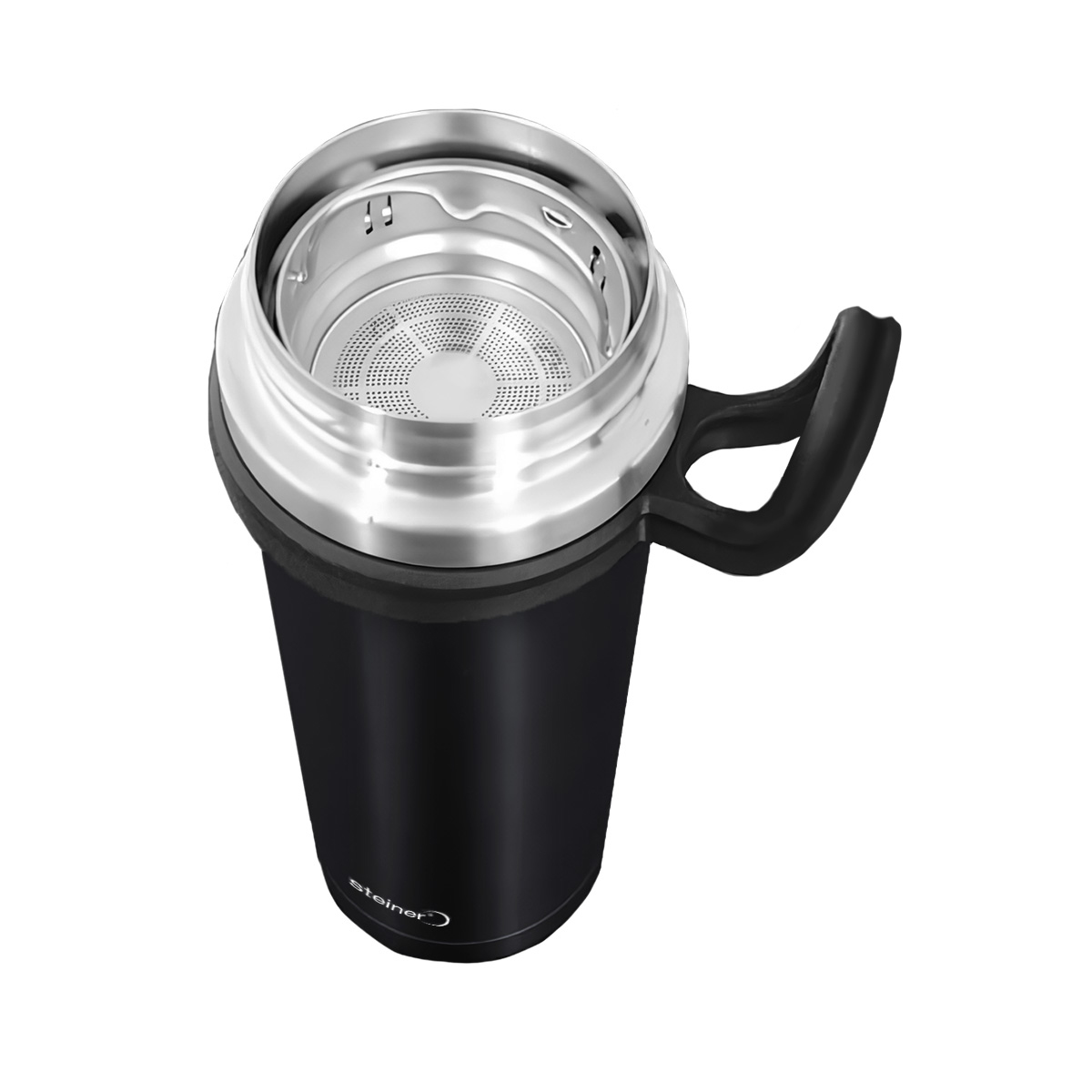 Termo Acero Inoxidable de Doble Pared STEINER 450 ml Color Negro image number null