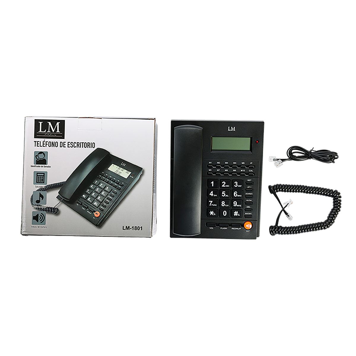 Teléfono De Escritorio Alámbrico LM-1801 image number null