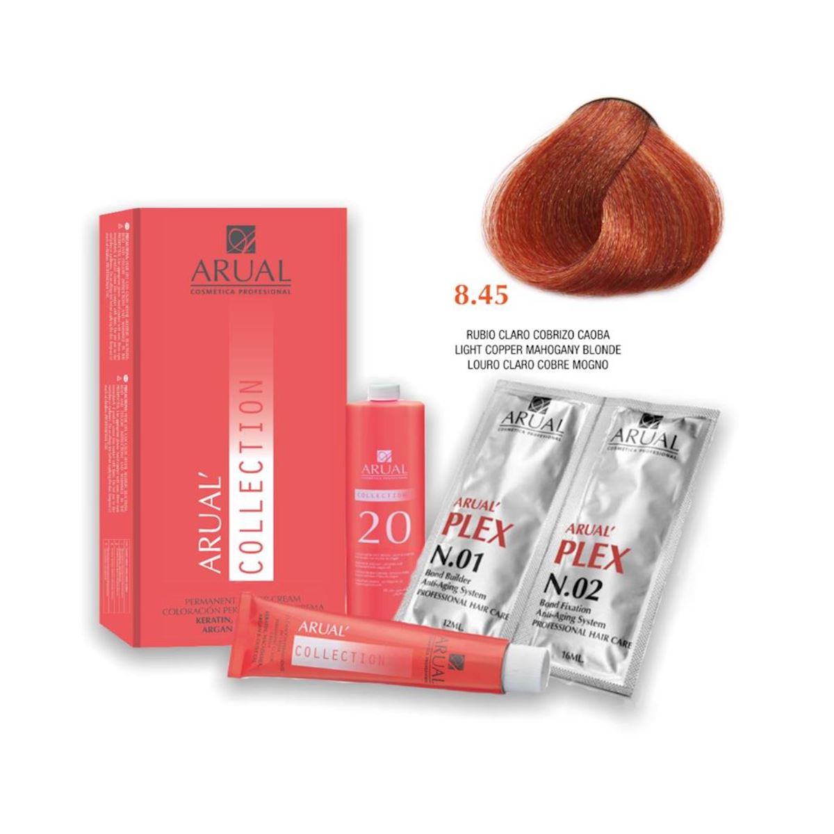 Arual Tinte # 8.45 Rubio Claro Cobrizo Caoba image number null
