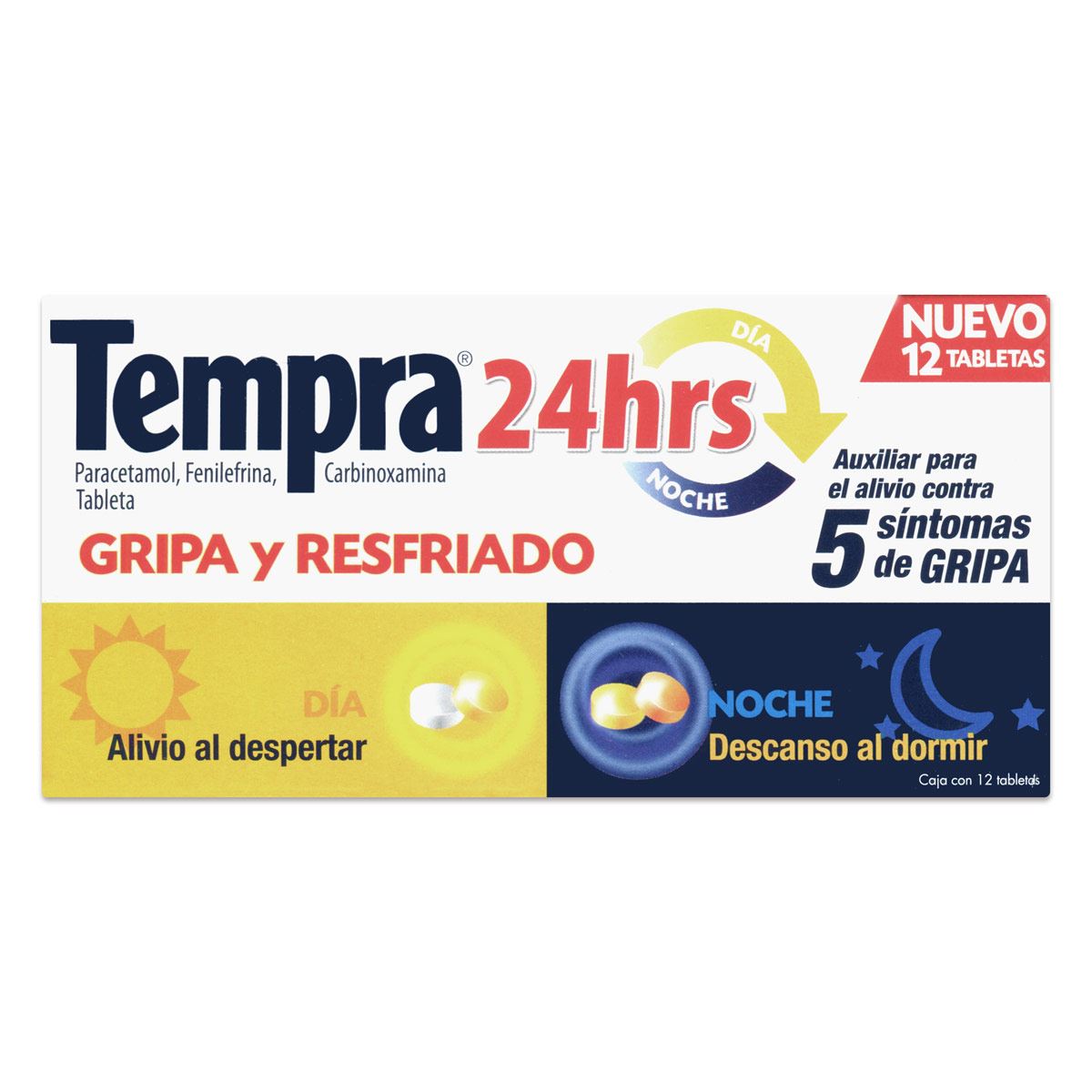 Tempra 24hrs Día/Noche Tab 12 image number null