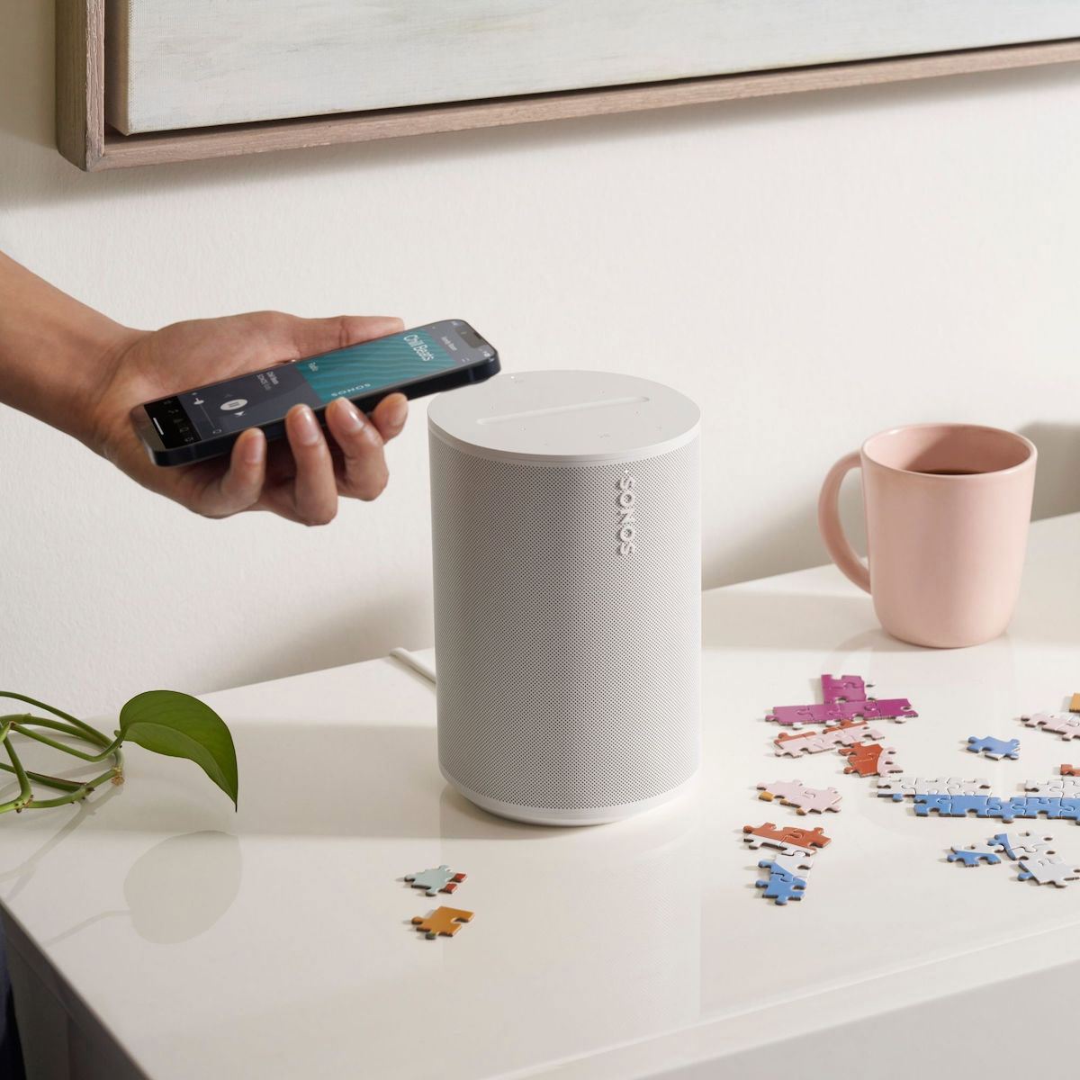 Bocina Sonos Era 100 con ac&uacute;stica y conectividad WiFi y bluetooth color blanco image number null