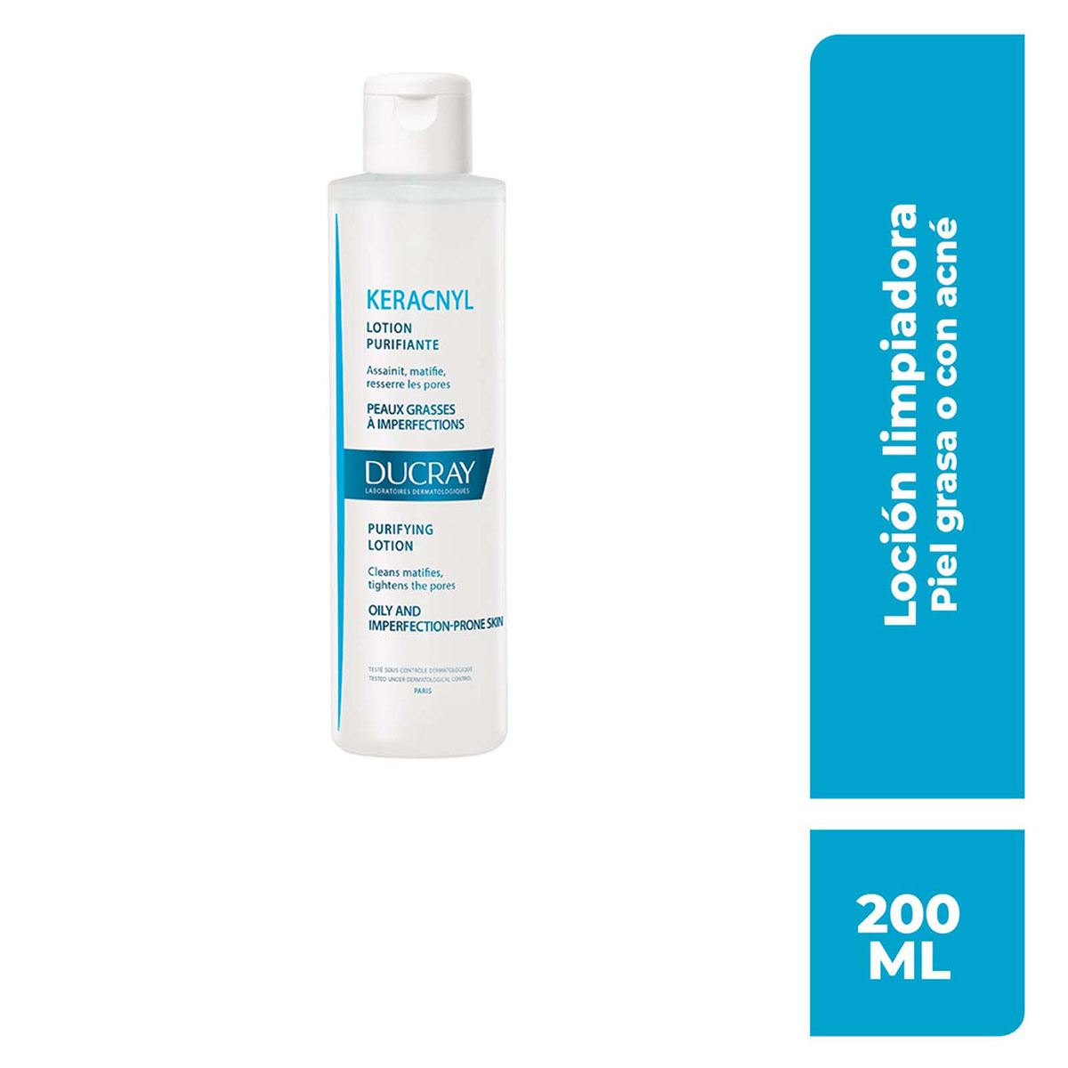 Ducray Keracnyl Loci&oacute;n Purificante Anti-Imperfecciones 200ml image number null