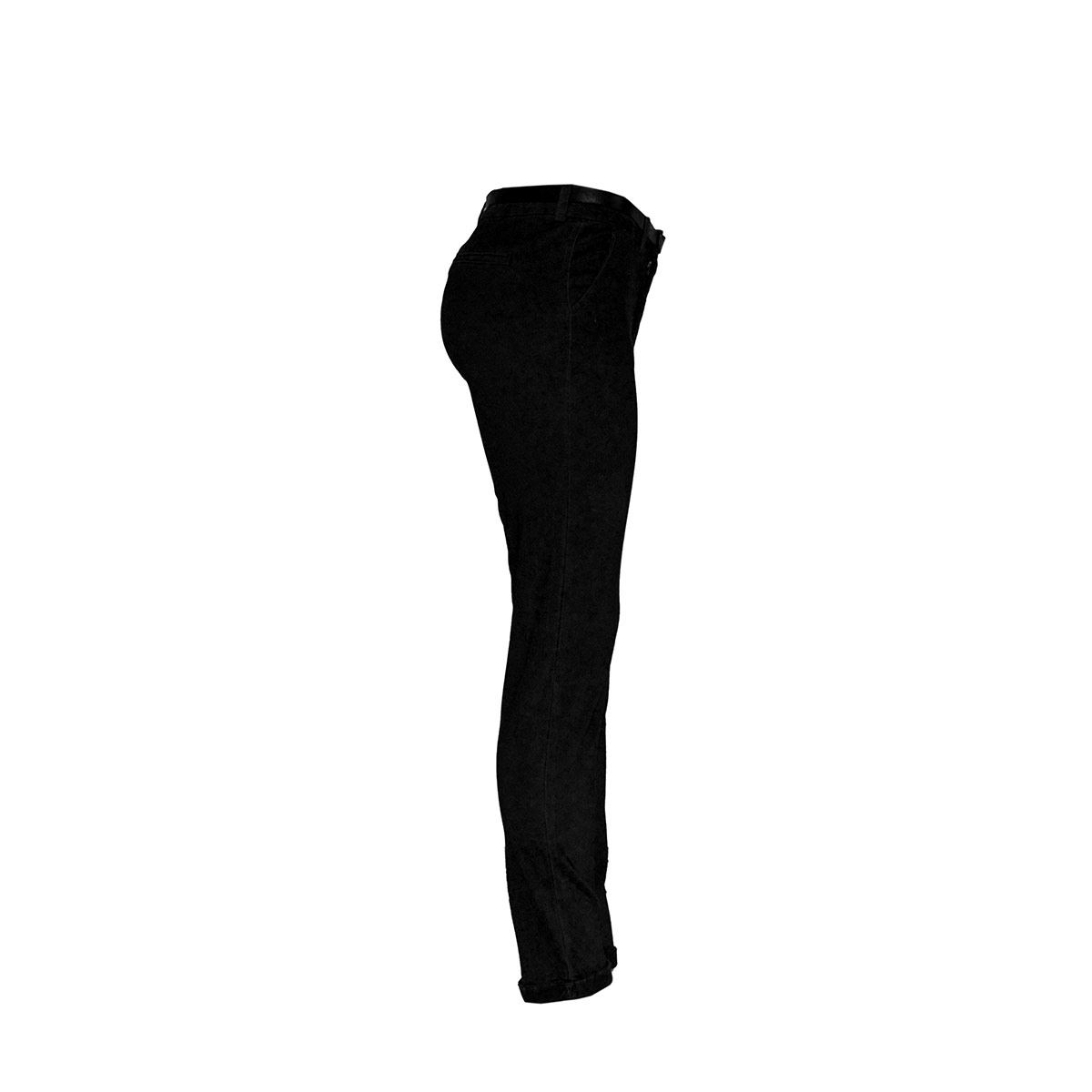 Pantalón liso, recto con cinturón a tono Philosophy talla chica color negro modelo P2287N.. image number null
