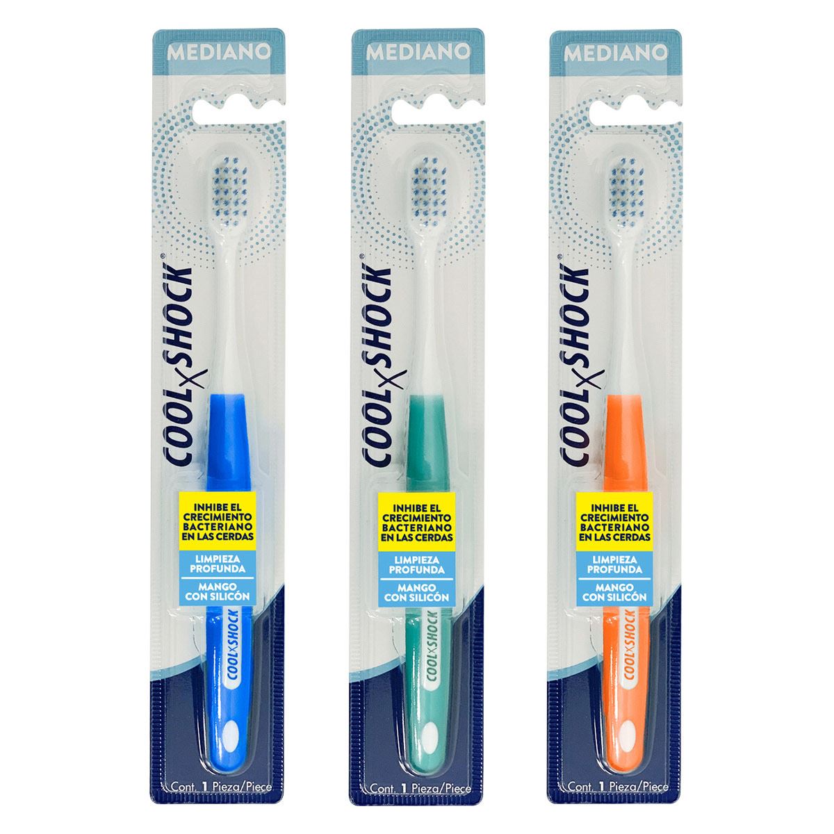 Cepillo Antibacterial Mediano 1 pieza Varios colores image number null