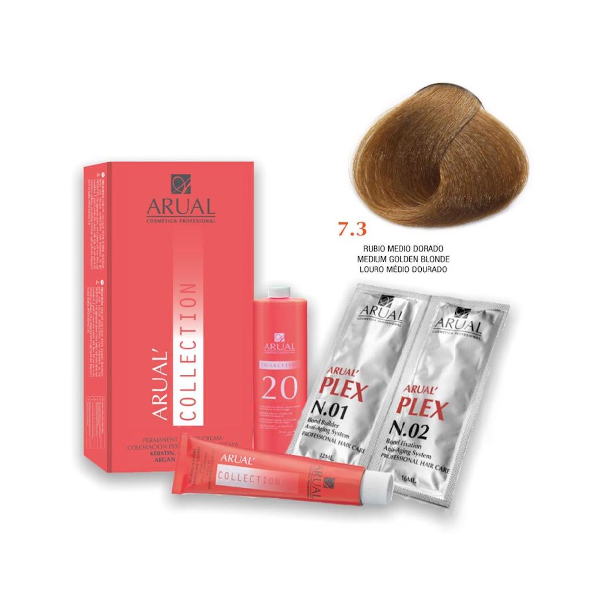 Arual Tinte # 7.3 Rubio Medio Dorado image number null