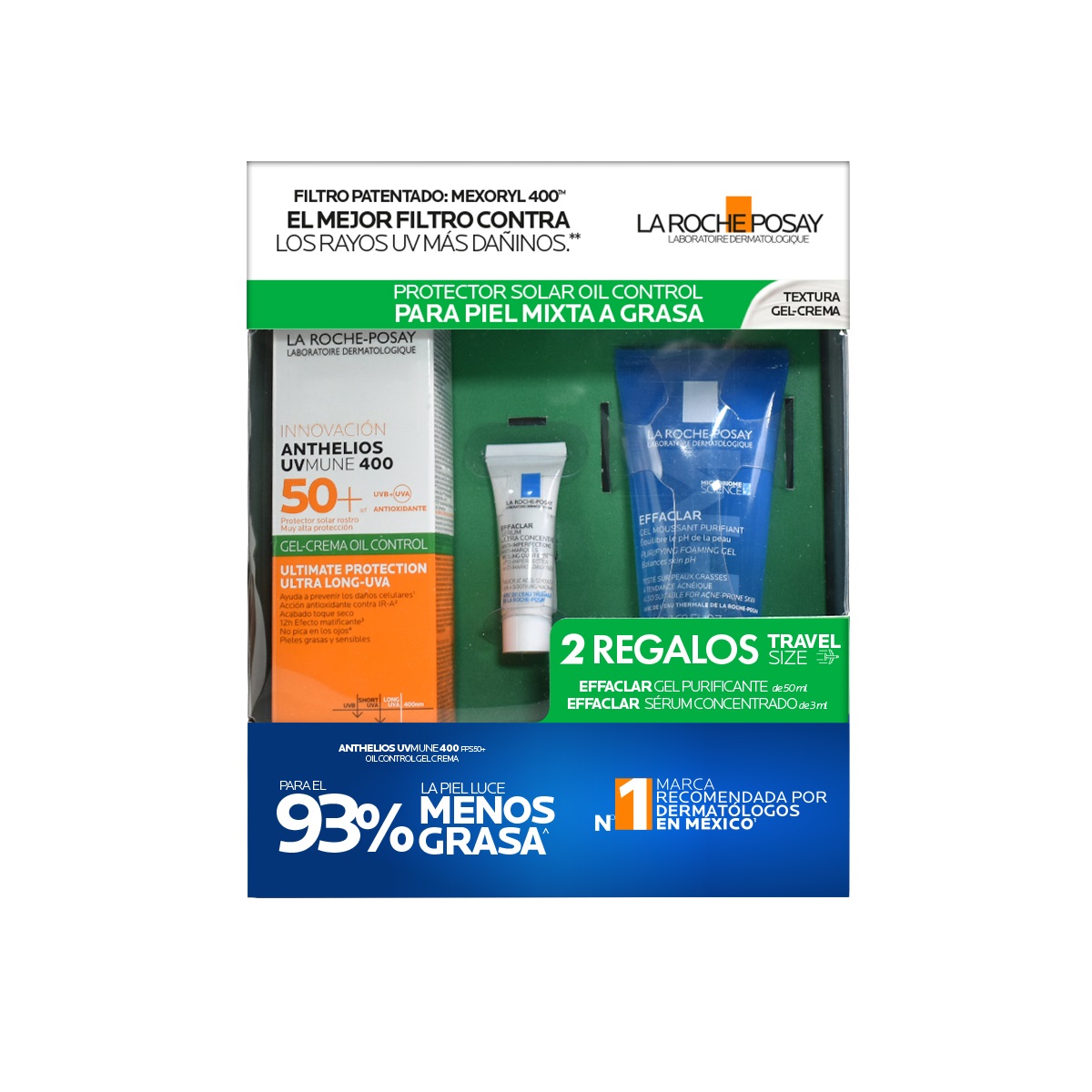 La Roche Posay Rutina De Protecci&oacute;n Solar Con Textura Gel Crema Para Piel Mixta A Grasa image number null