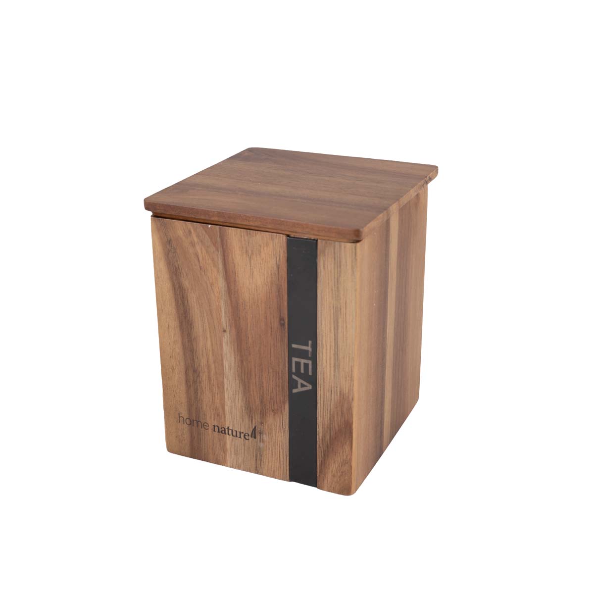 Home Nature Contenedore de madera Tea  11.5x11.5x14.2 cm image number null