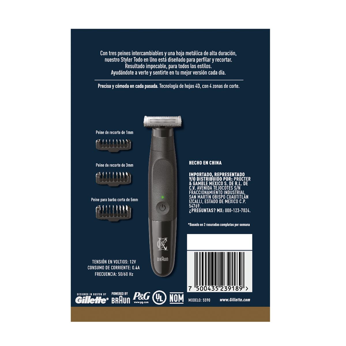 Rasuradora King C. Gillette Styler Todo en Uno 1 Recortadora + 3 Peines image number null