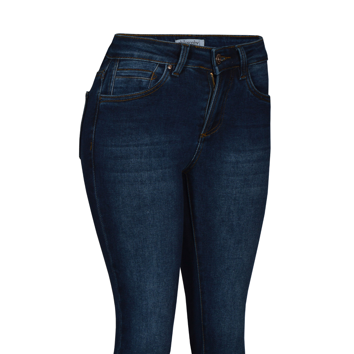 Jeans Skinny con Bolsillos Philosophy Color Azul Obscuro Talla 1 para Mujer image number null