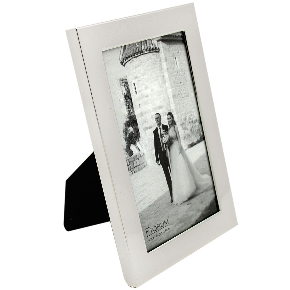 Portarretrato plateado liso 4x6 image number null