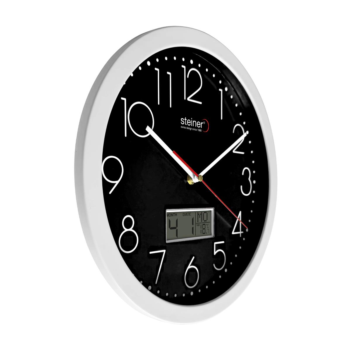 Reloj de Pared Steiner Color Negro STWA25-7163BK image number null