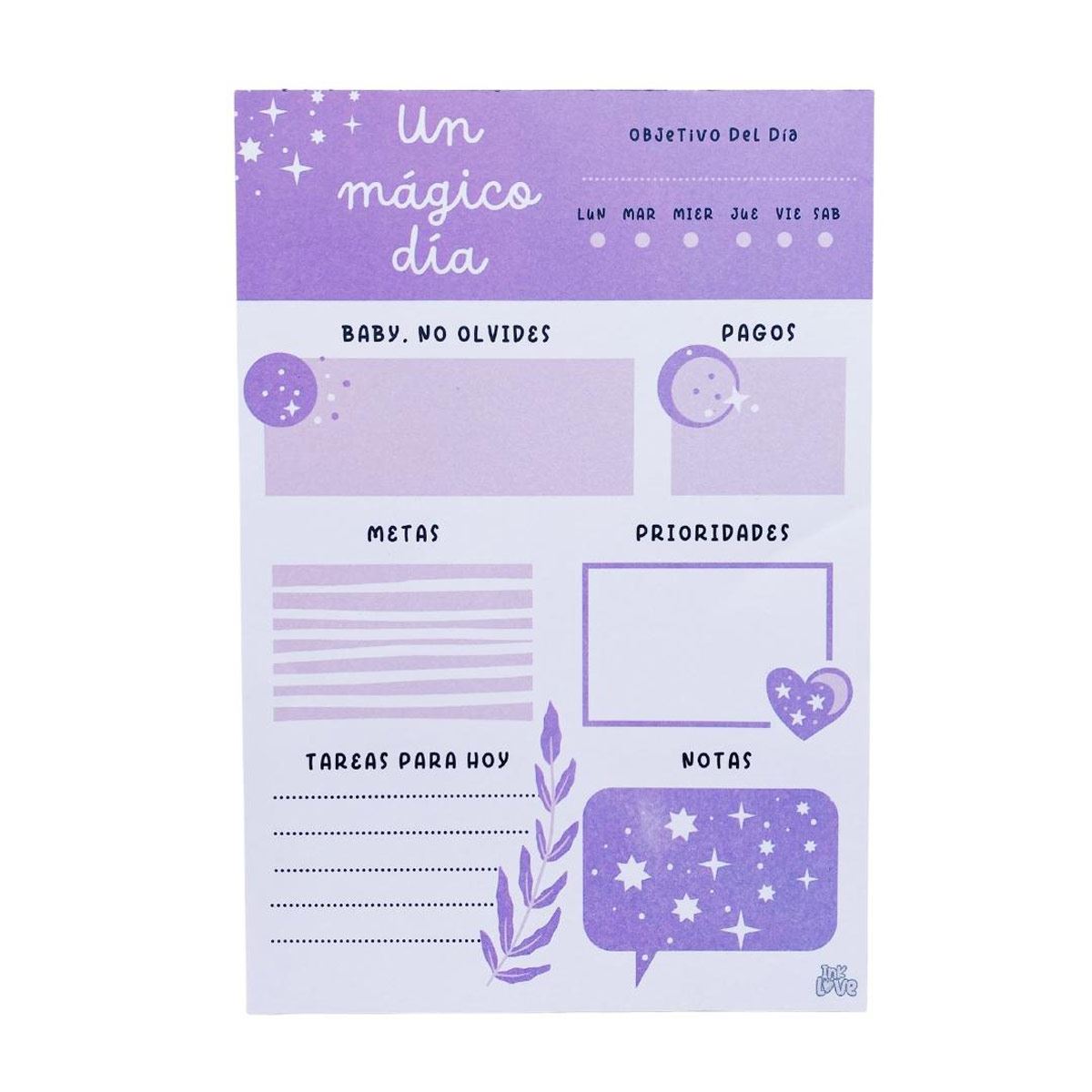 Planificador Diario un m&aacute;gico d&iacute;a 50 hojas image number null