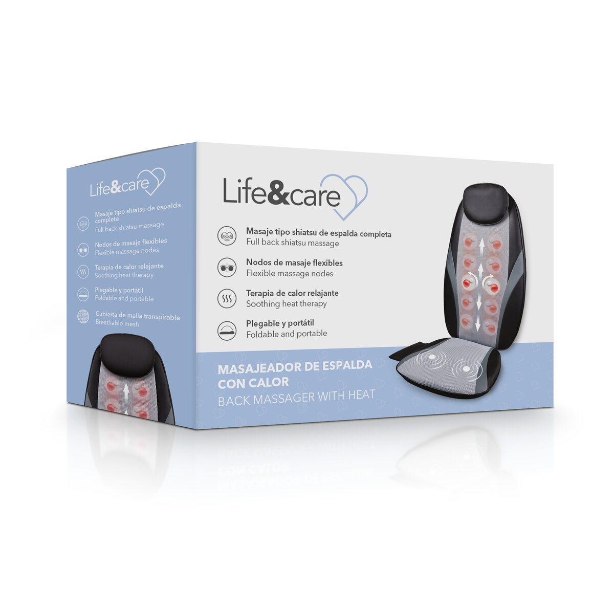 Asiento De Masaje Life & Care Tipo Shiatsu Con Calor image number null