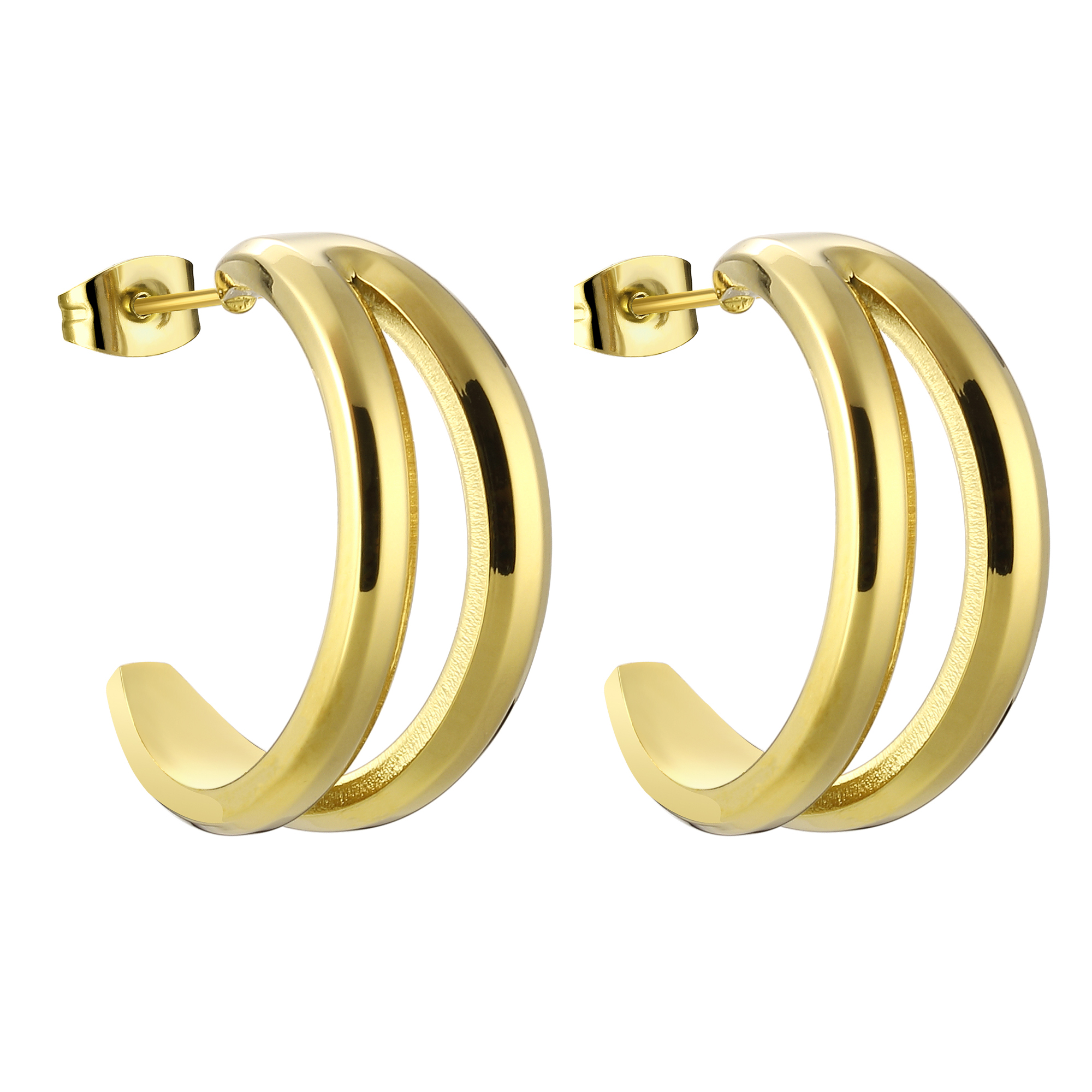 Aretes Dorado Acero Enso image number null