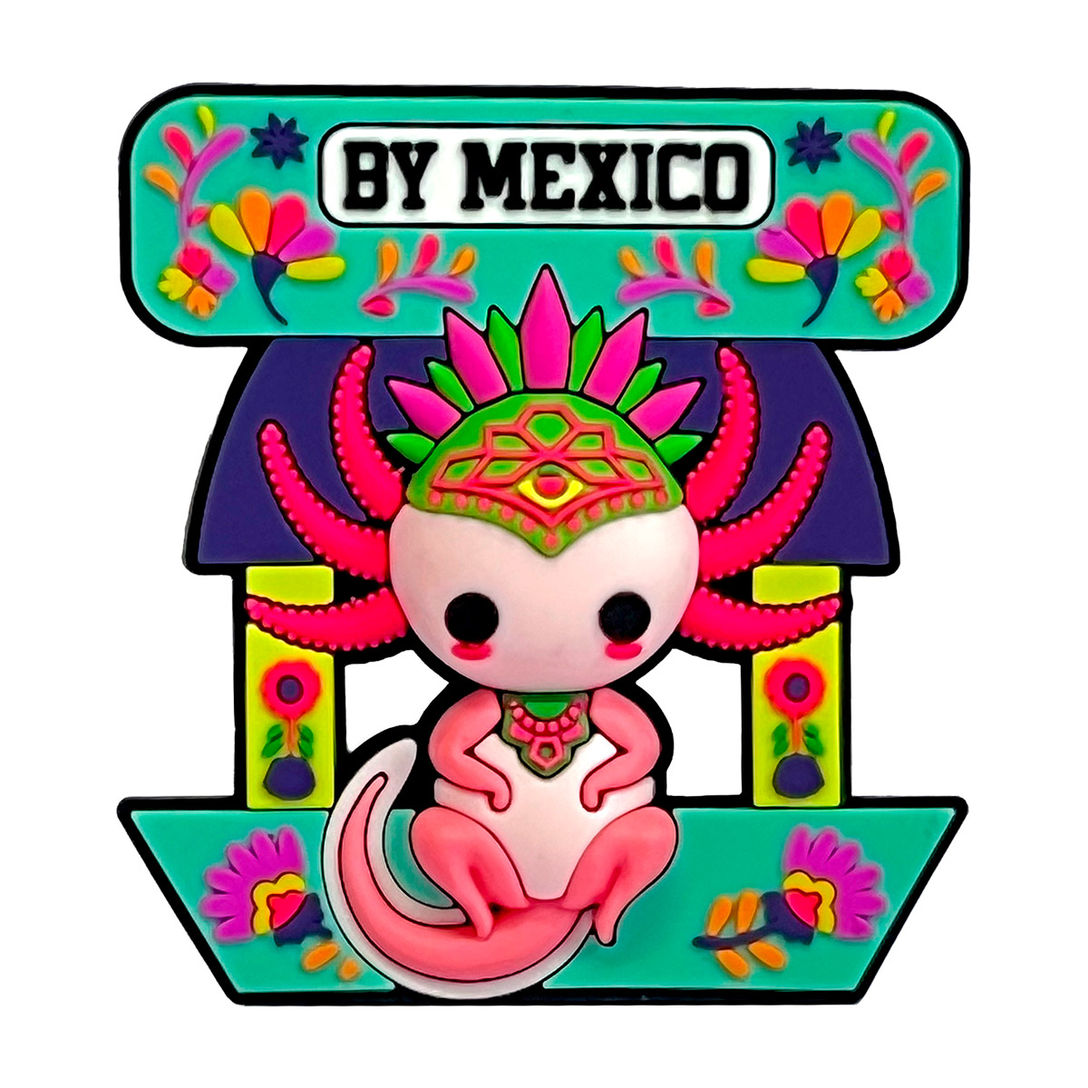 Im&aacute;n 3D Ajolote Rosa Yul image number null