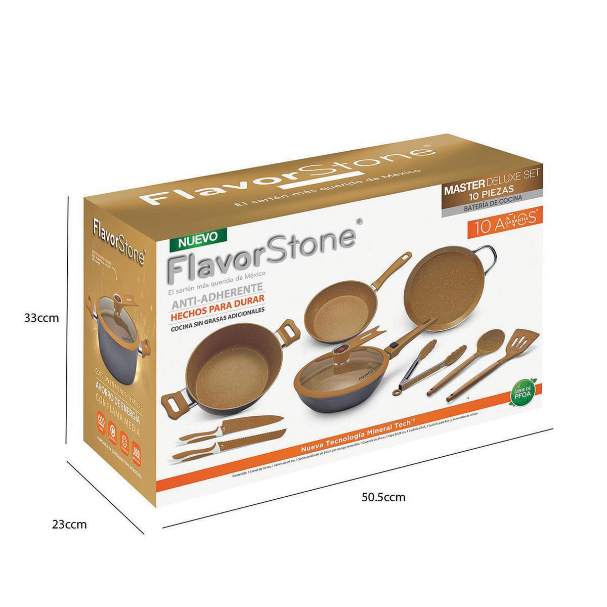 Bater&iacute;a Master Deluxe Copper Flavor Stone 10 piezas image number null