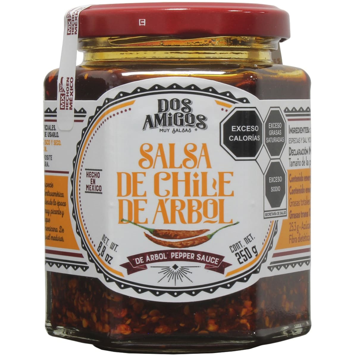 Salsa de Chile &Aacute;rbol Dos Amigos 250g image number null