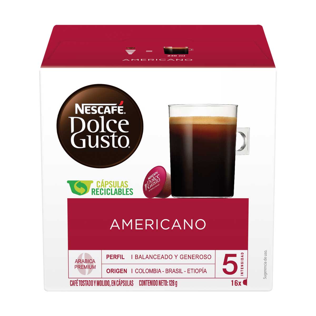C&aacute;psulas de Nescaf&eacute; Americano image number null