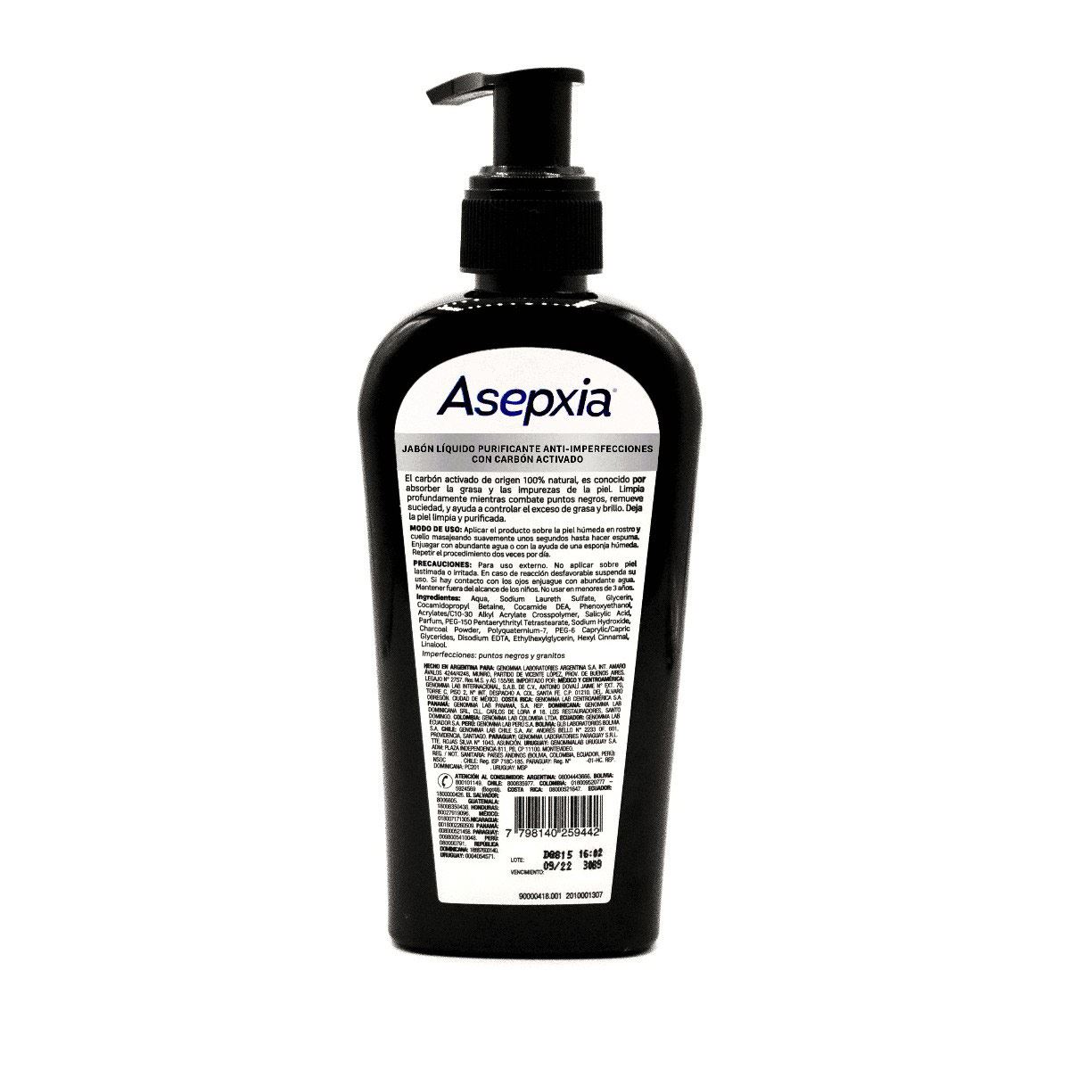 Asepxia Carb Jabón Líquido 200 ml Global image number null
