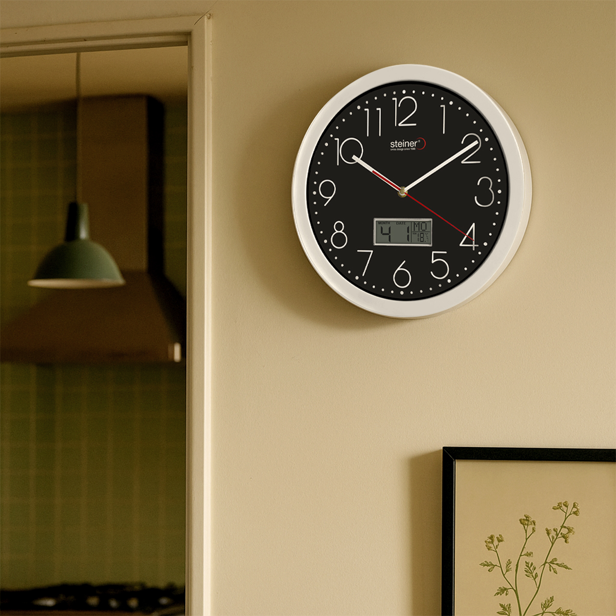 Reloj de Pared Steiner Color Negro STWA25-7163BK image number null