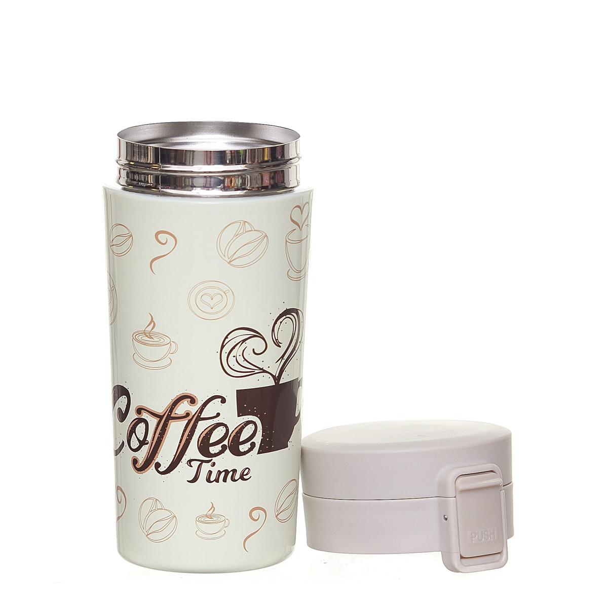 Vaso Térmico Steiner Acero Inoxidable Divertido Diseño Beige 350 ml image number null