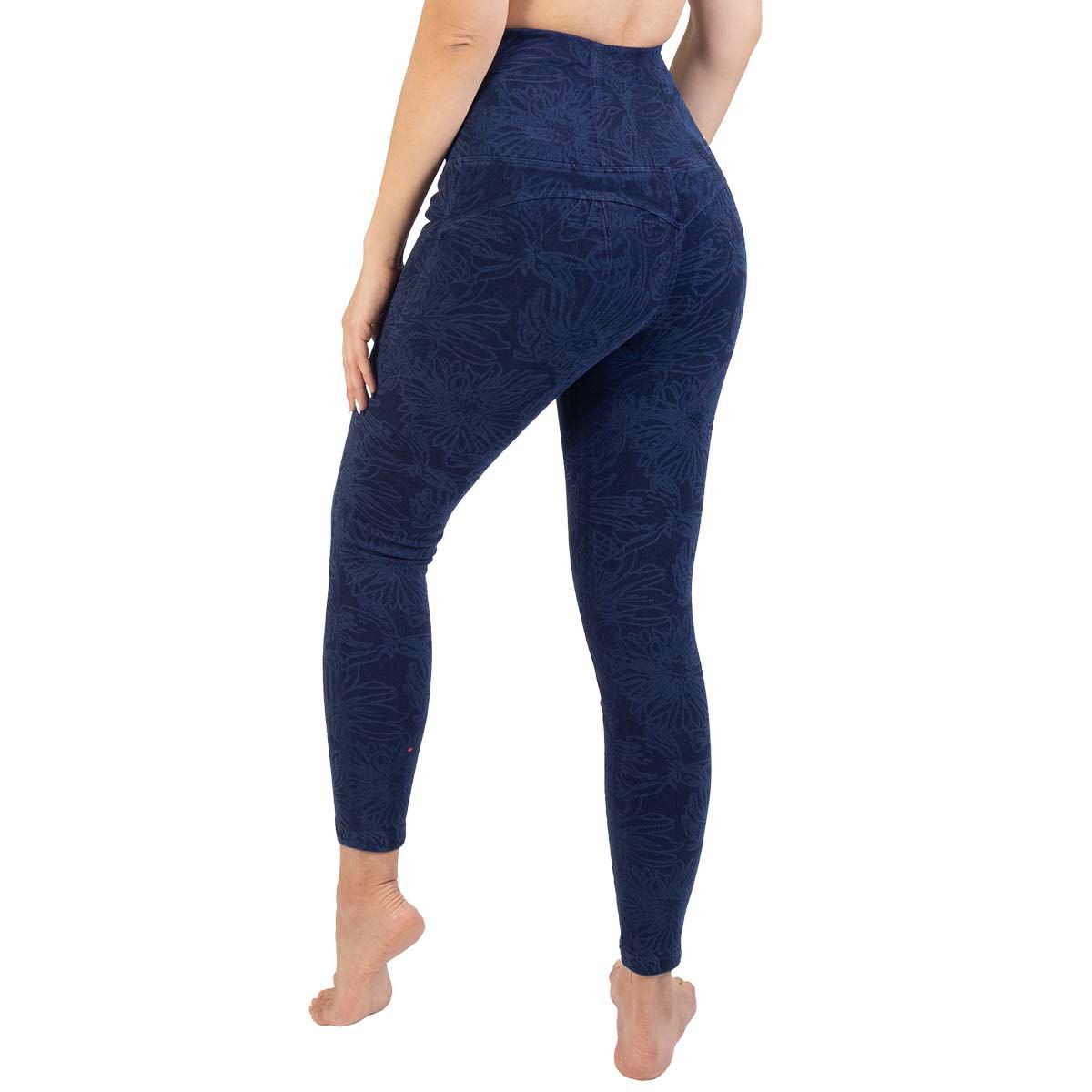 Leggin stretch control Oscar Hackman modelo OH-LEGSCON color azul marino estampado talla grande dama image number null