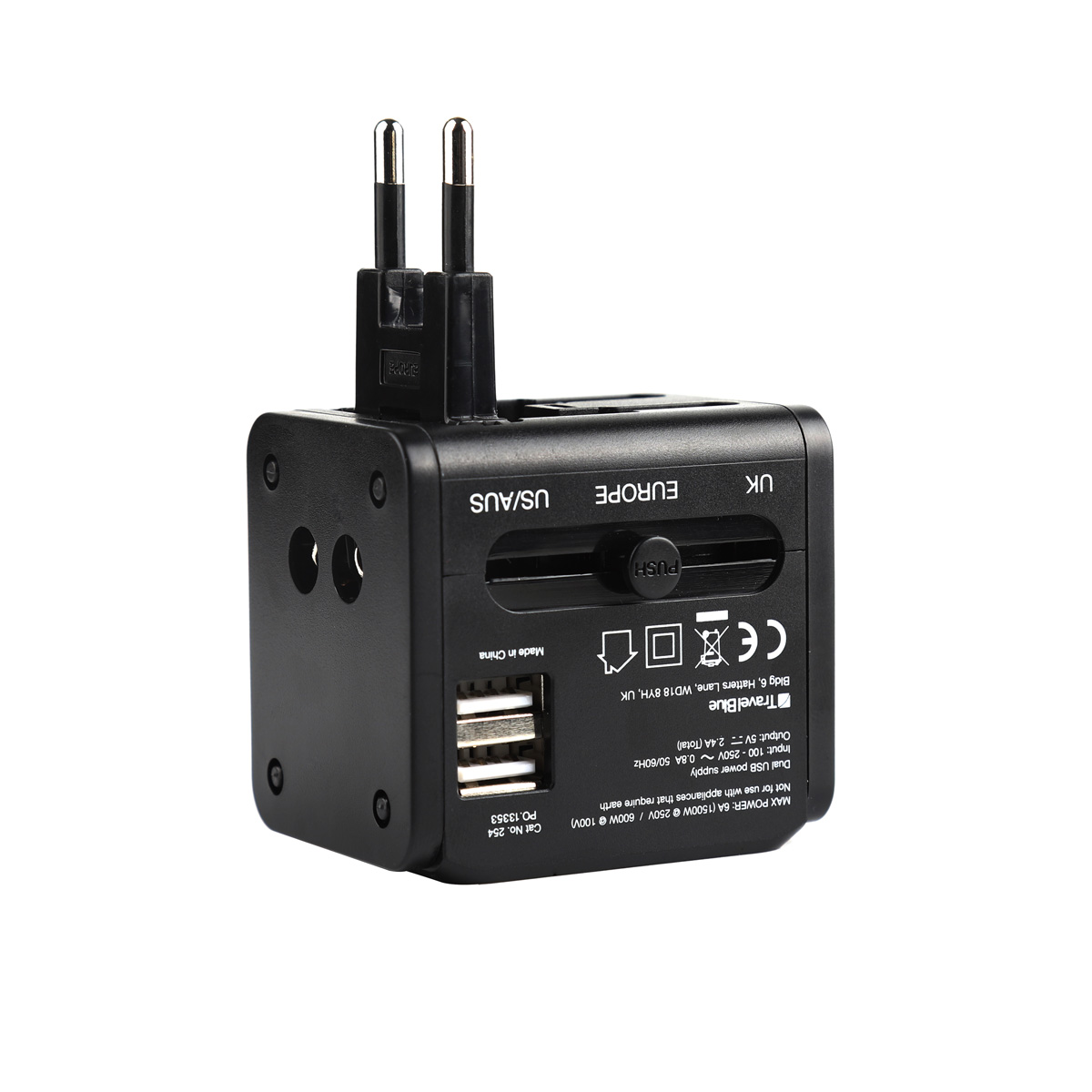 Adaptador Mundial de Viaje Travel Blue image number null