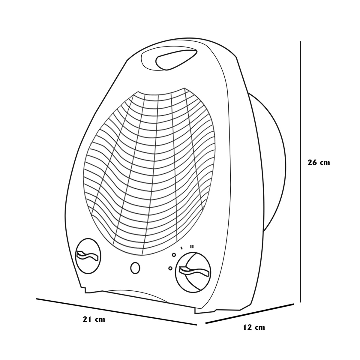 Calefactor de mesa con ventilador Dace image number null