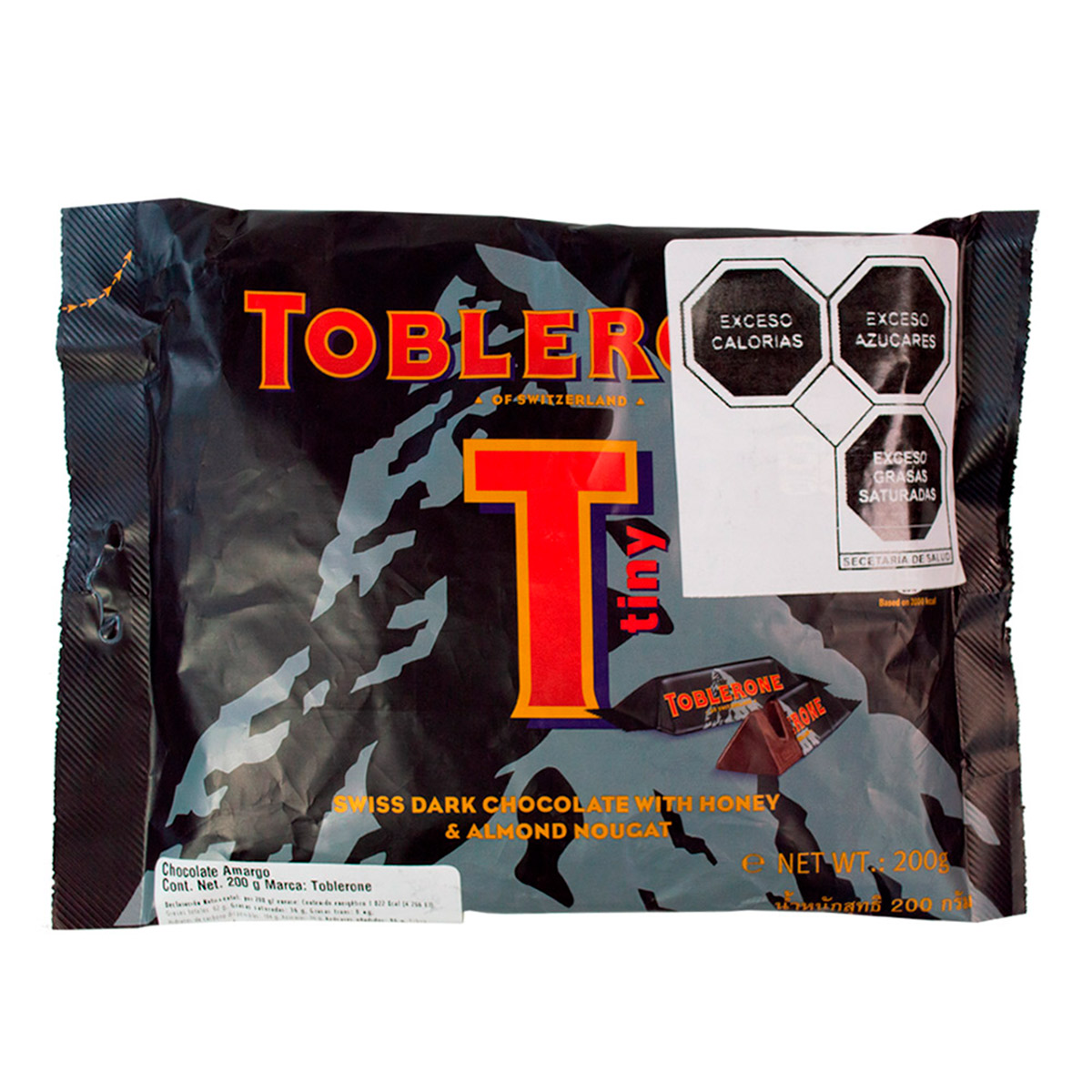 Chocolate Suizo Amargo con Nougat de Miel y Almendras 200 g Toblerone image number null