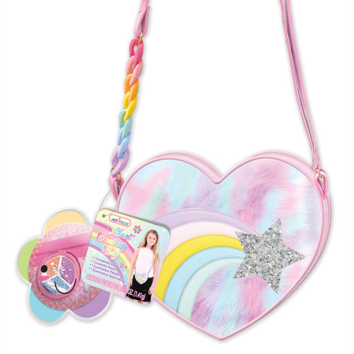 Bolsa Bandolera en Forma de Corazón - Arcoíris Hot Focus image number null