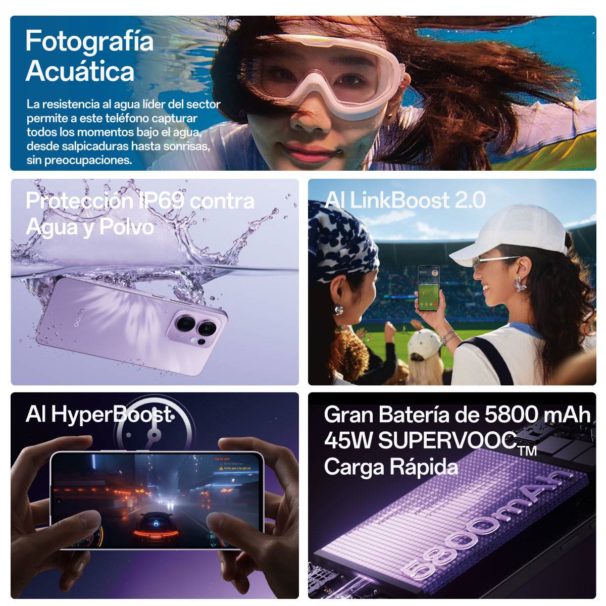 OPPO Reno13F 5G 256GB Morado Telcel R8 image number null