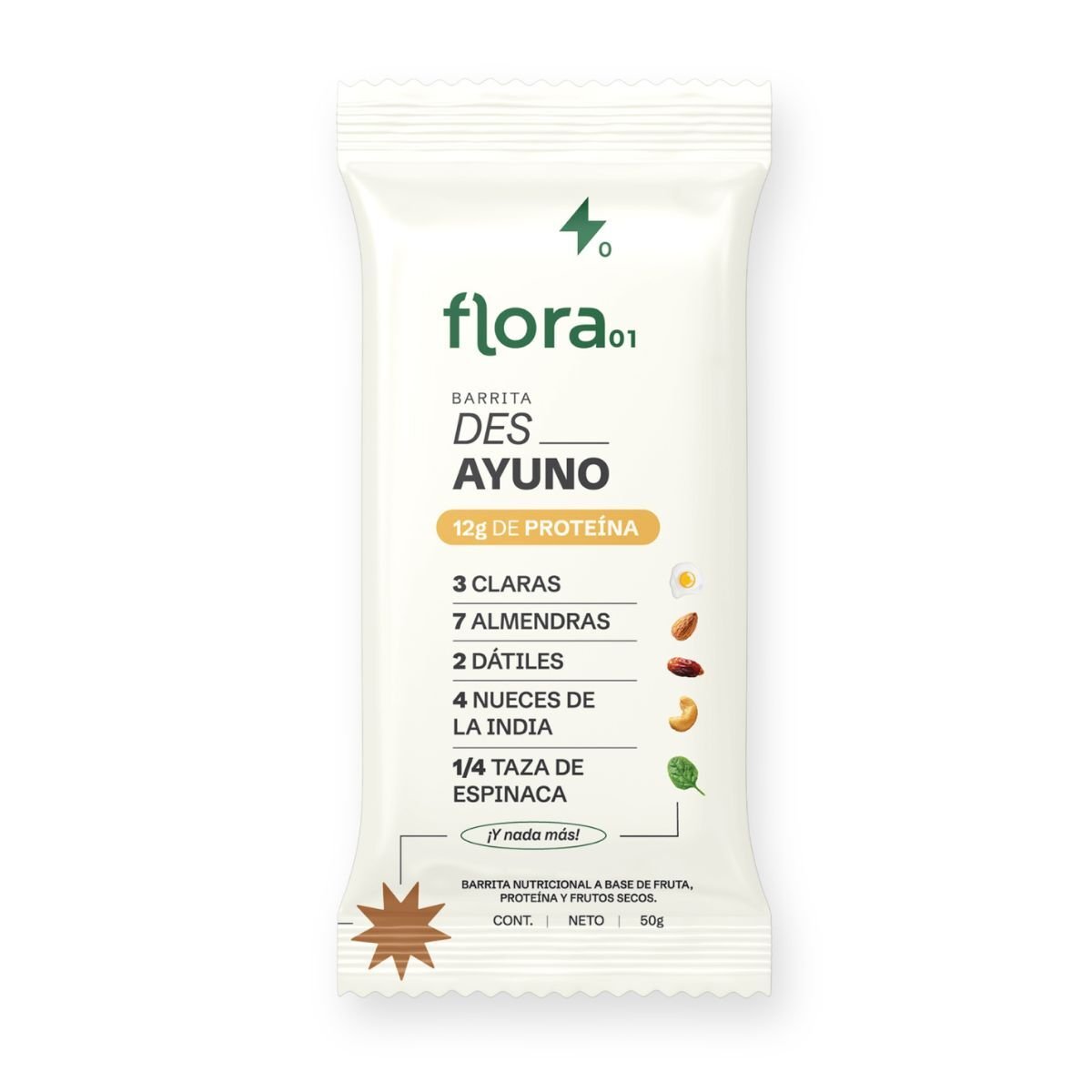 Barrita Des Ayuno Natural Flora 01 de 50g image number null