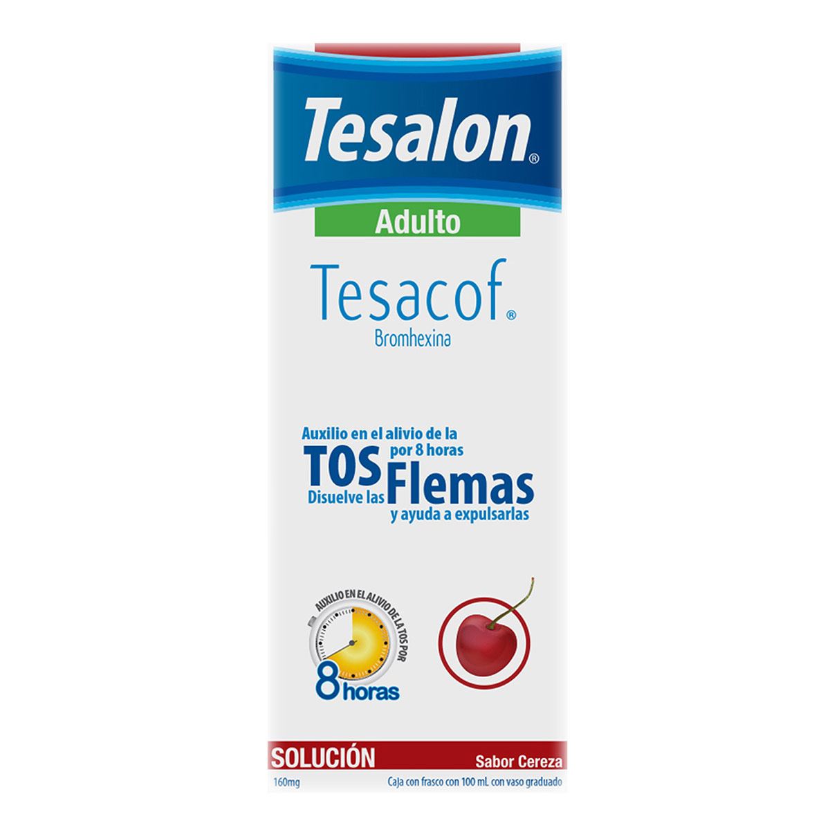Jarabe para la tos Tesalon  Tesacof Solución 160 mg Frasco con 100 ml image number null