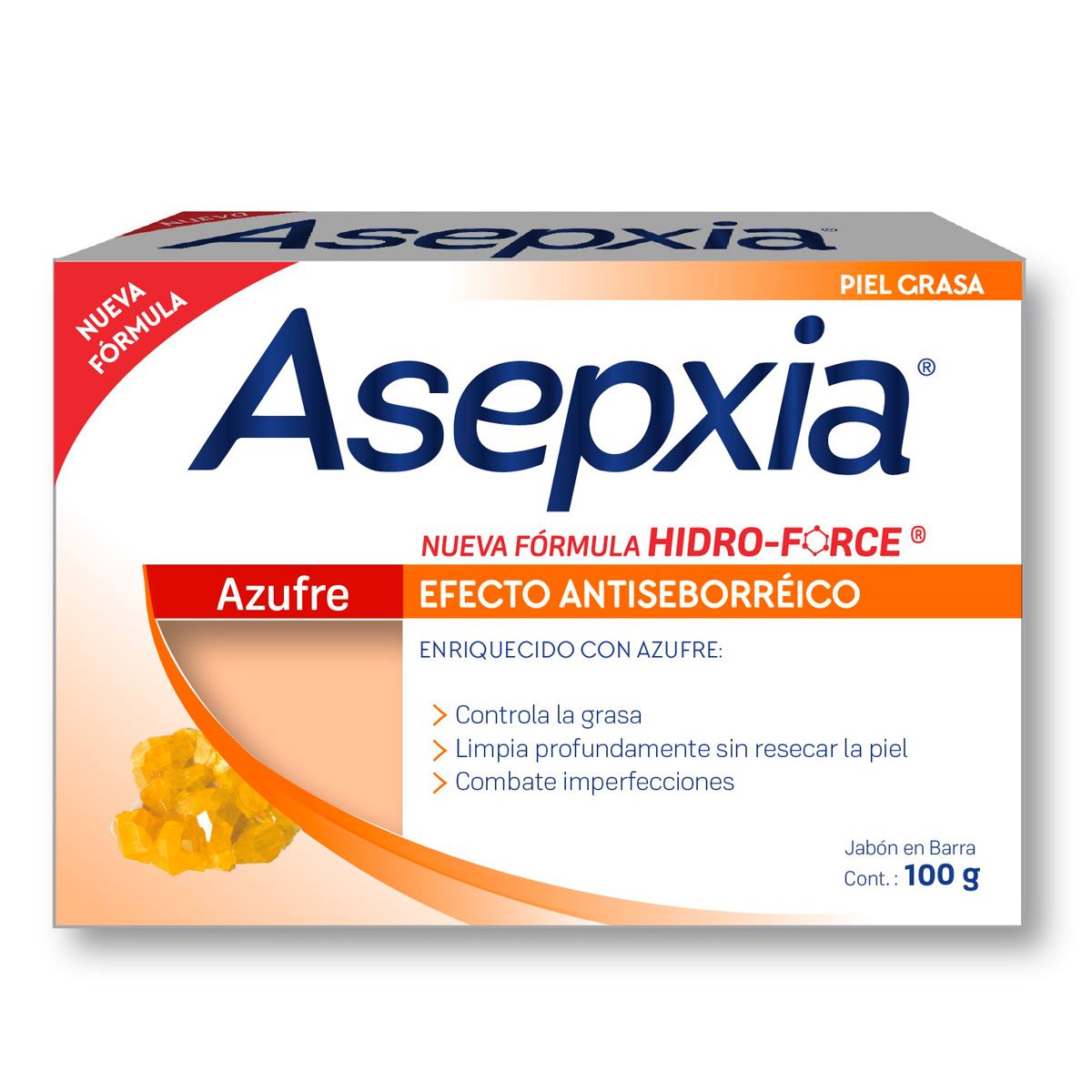 Asepxia Jabón Azufre 100 g Laminada image number null