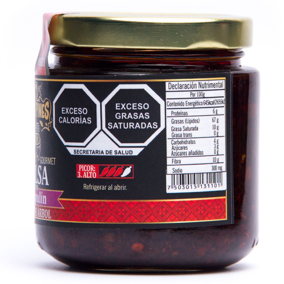 &nbsp;Salsa Con Chapul&iacute;n &Aacute;rbol 200 G Chilipines image number null