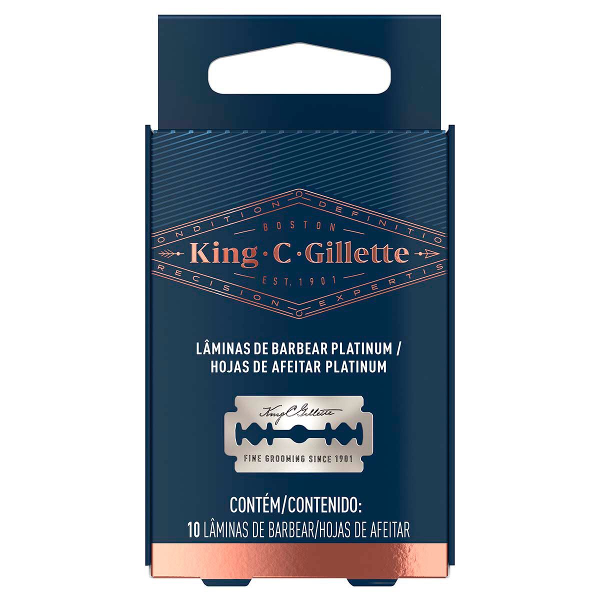 Hojas de Afeitar Platinum 10 uds King C. Gillette image number null