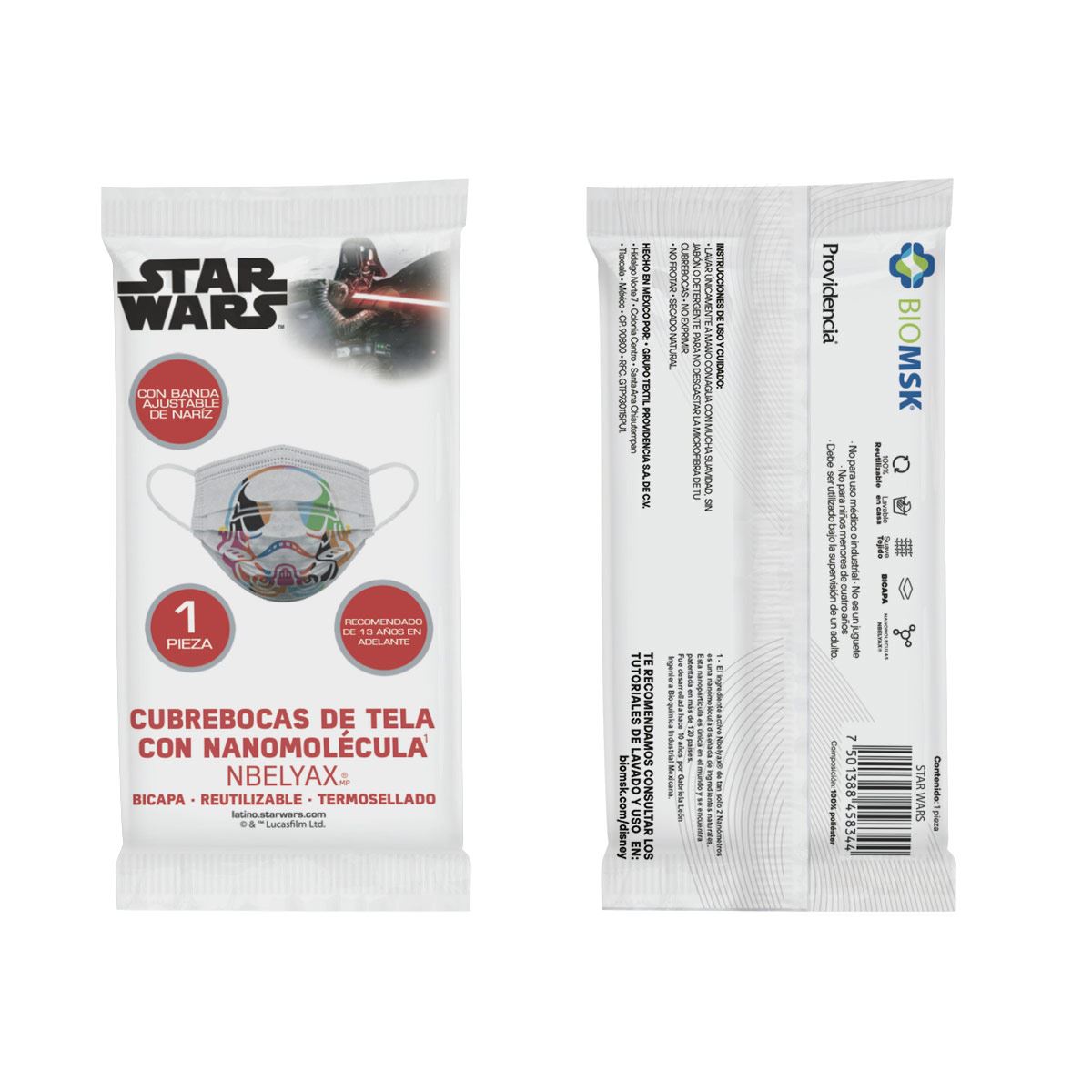 Cubreboca Biomsk Adulto Star Wars  1 pieza image number null