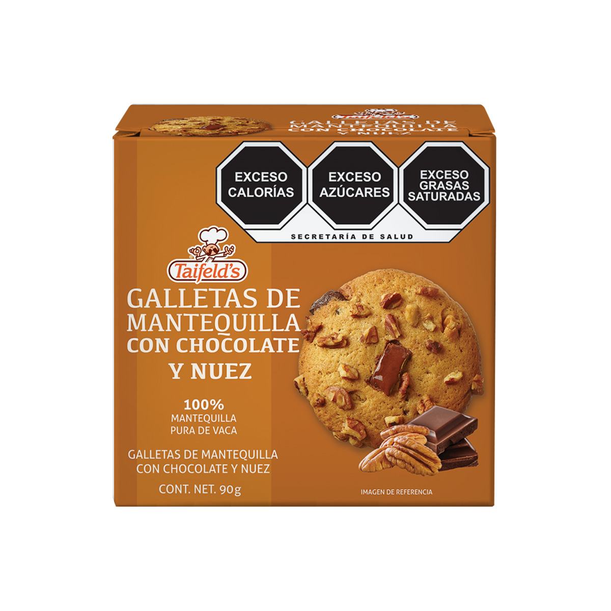 Galletas de Mantequilla con Chocolate y Nuez 90 g Taifeld&acute;s image number null
